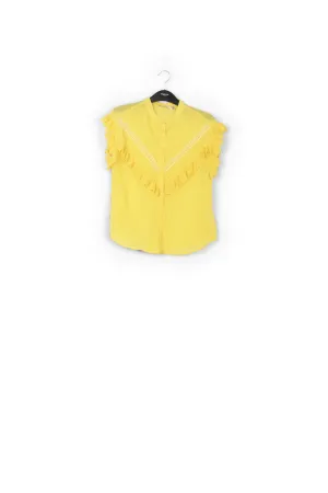 Yellow ruffled top