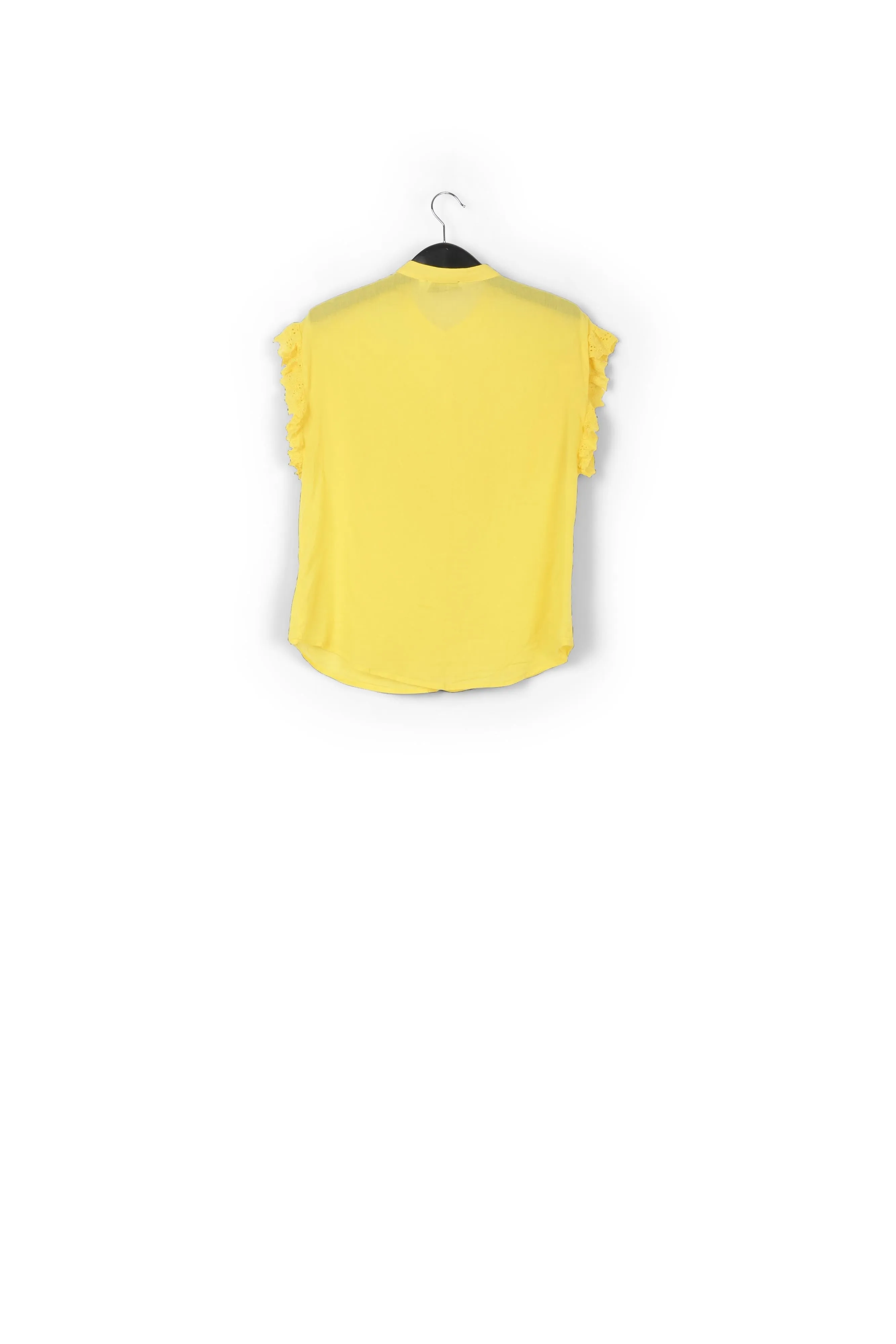 Yellow ruffled top