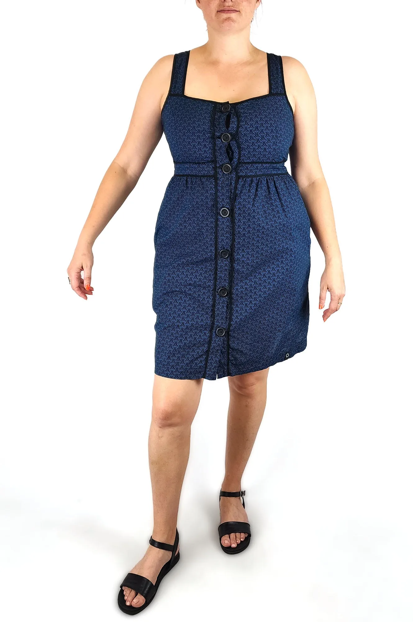 Zergatik black blue dress size 14