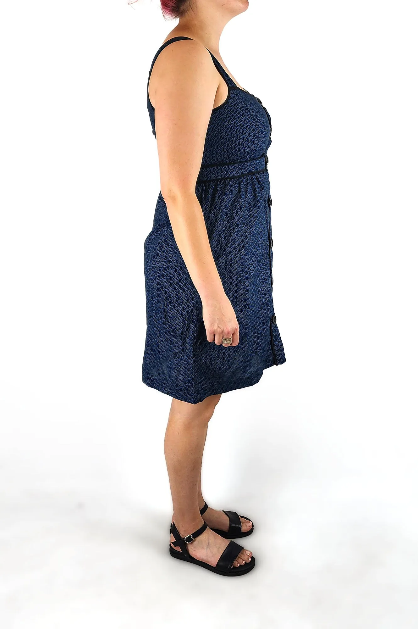 Zergatik black blue dress size 14
